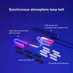 Smart LED Gaming Strip Light Computer Monitor Backlight Sync Strip Light RGB Light Bar Screen USB Gaming Bedroom Decor Lamp