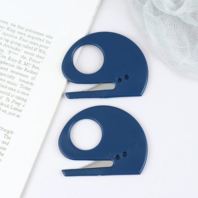 2Pcs/Lot Plastic Mini Letter Opener Letter Mail Envelope Opener Safety Paper Guarded Cutter Blade Office Equipment