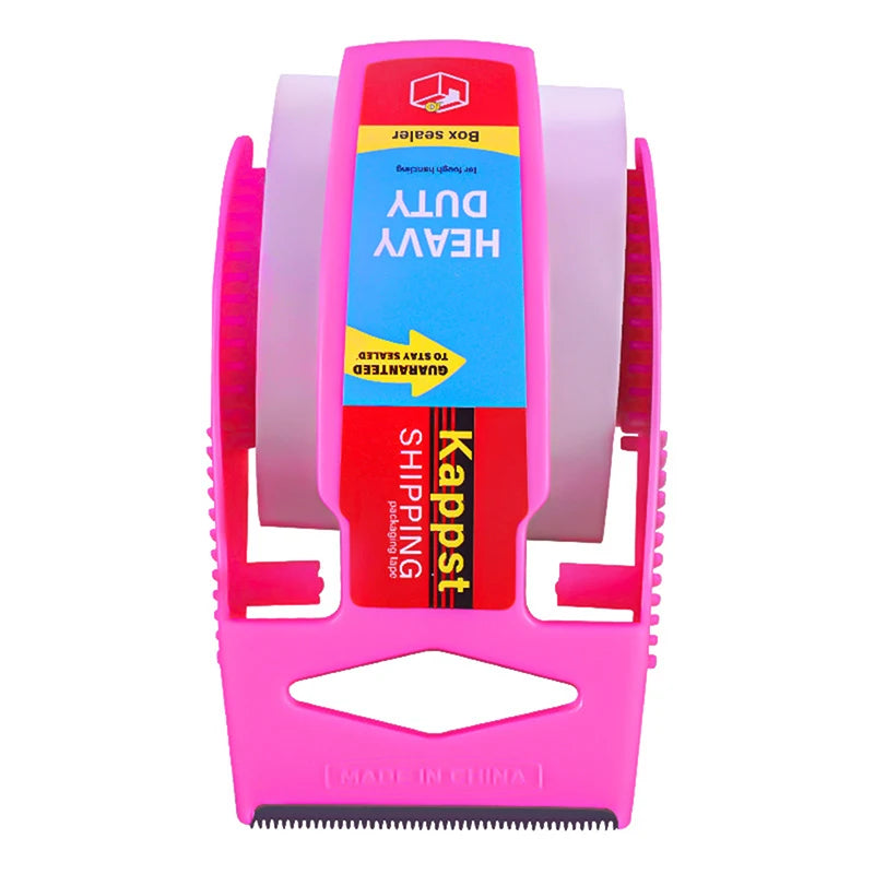 1 Set Heavy Duty Transparent Packaging Tape With Dispenser For Shipping Clear Packing And Moving Supplies