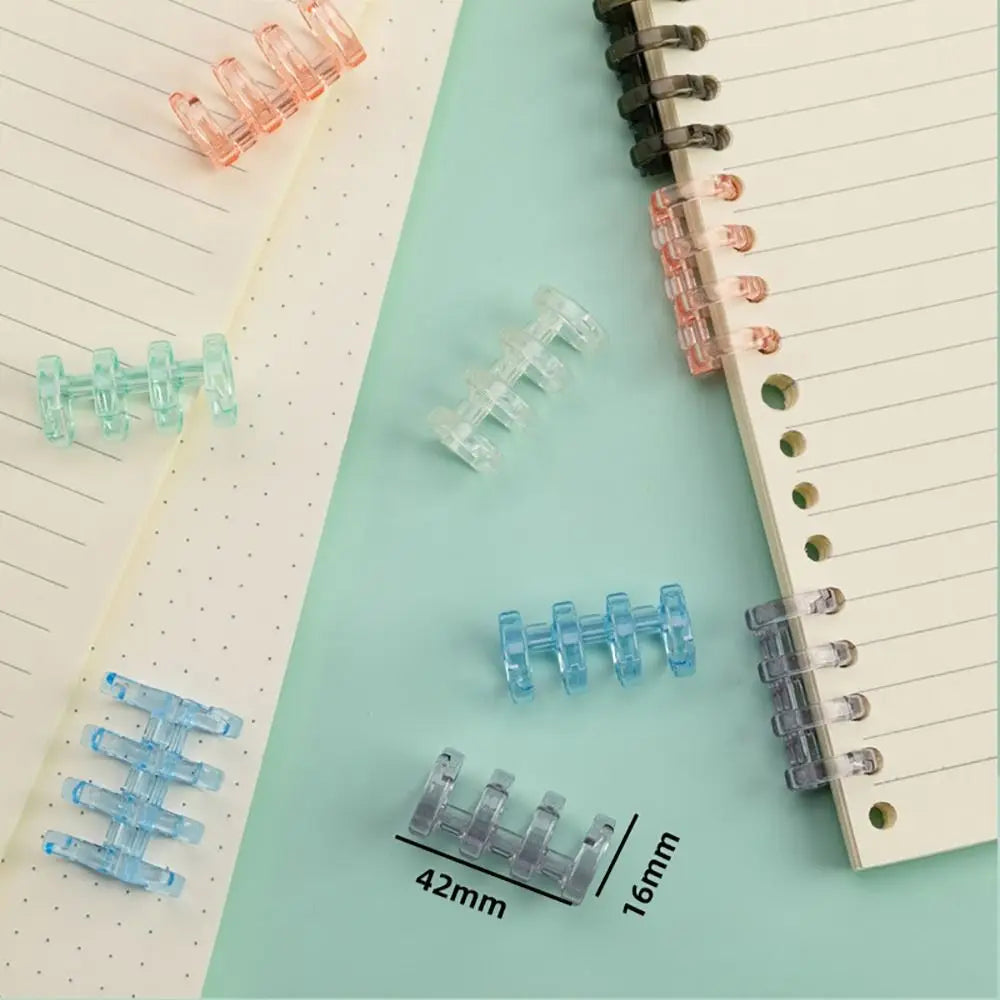 10Pcs Binding Spines Snap Split Binder Rings Learning Cards A4 A5 A6 Notebook Loose Leaf Stationery Office Supplies Plastic