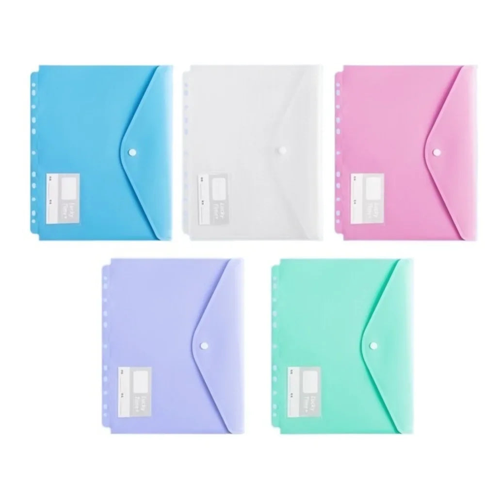New PP A4 File Folder 3 Hole Dustproof Binder Folders Large Capacity Waterproof Loose-leaf Folder School Supplies