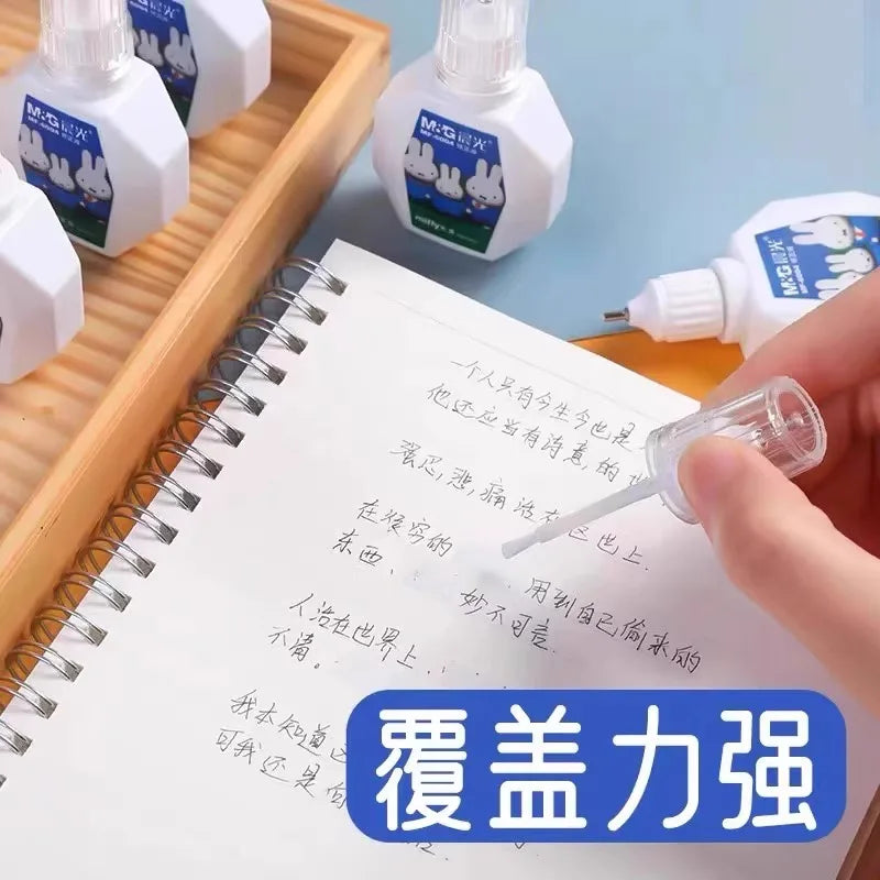 M&G Correction Fluid for Student and Office Use, 18ml / Bottle, Corrects Errors, 2 Ways to Use, Brush and Tip