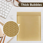 50/40/30/20/10X Kraft Bubble Mailers Envelopes Bags Yellow Seal Adhesive Shipping Bag Waterproof Mailing Business Gift Packaging