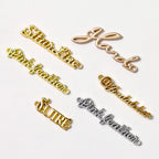 Custom Logo 3D Metal Letters Zinc Alloy Name Tag for Handbag Clothing Metal Labels Sew-On