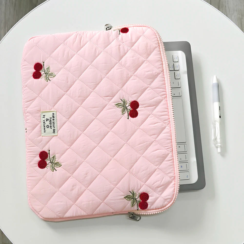 Embroidery Laptop Bag Case Macbook Air/Pro 14 15 15.6 16 Inch For Xiaomi Lenovo Dell Notebook Computer Laptop Sleeve Women