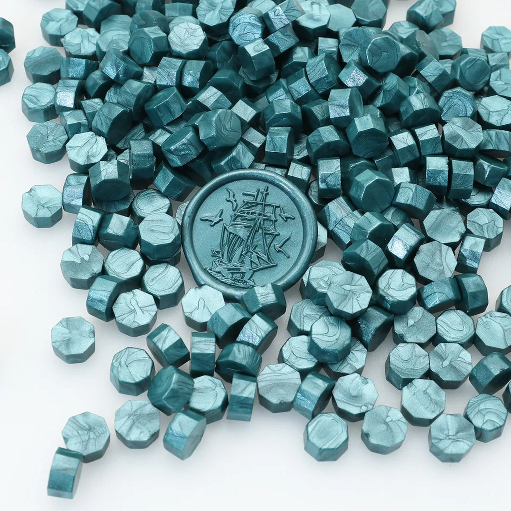 100pcs/bag Octagonal Sealing Wax Beads for Wax Stamps is Suitable for Wedding Invitations, Envelope Cards, Christmas Gift