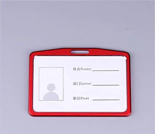 Aluminum Alloy Card Cover Case Women Men Work Name Bank ID Card Holders Business Badge Case Credit Card Badge Case Bag Pouch