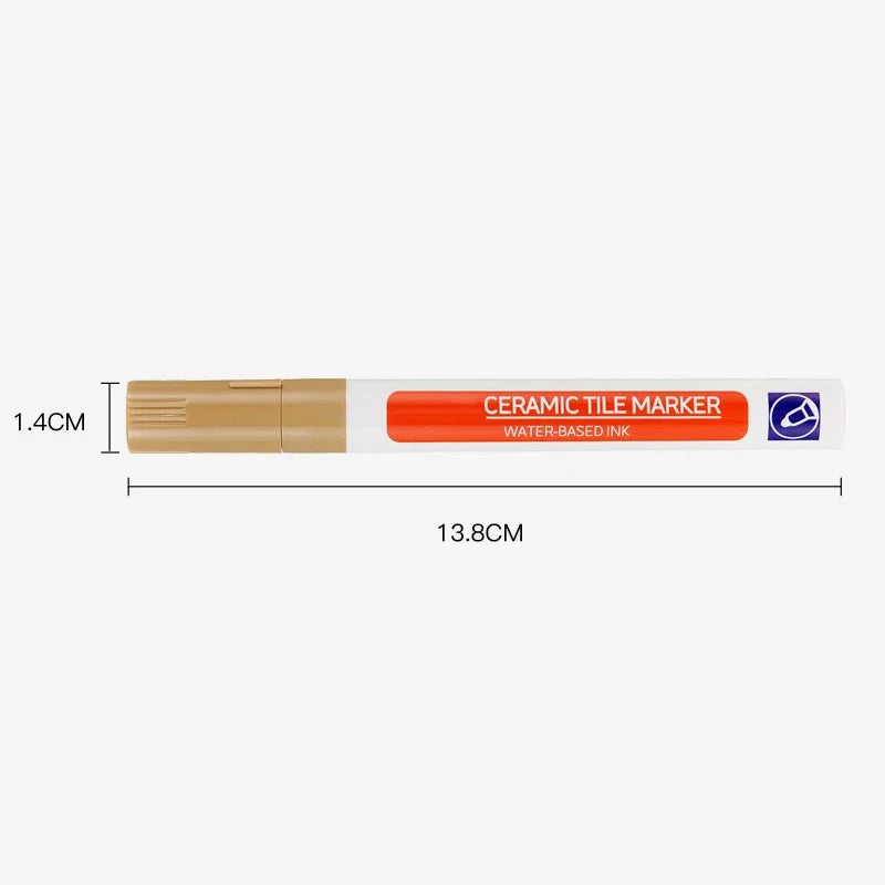 White Waterproof Tile Marker Grout Pen Wall Seam Repair Tool for Bathroom Floor Decontamination Tile Seaming