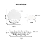 Cloud Keyboard Wrist Rest Mouse Pad Wrist Support Keyboard Set with Ergonomic Memory Foam Anti-Slip Base for Home Office Laptop