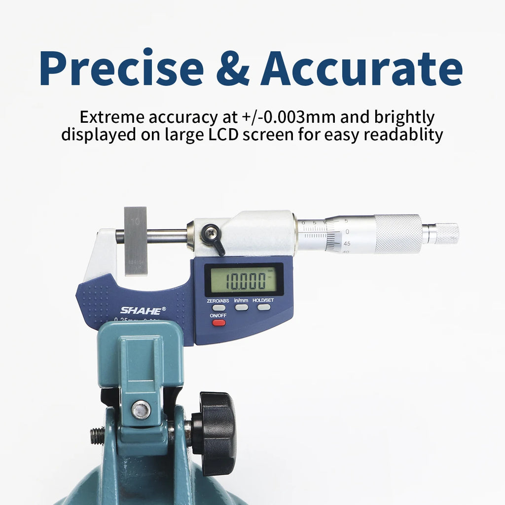 SHAHE 0.001mm Electronic Outside Micrometer 0-25mm Digital Micrometer Electronic Digital Caliper Gauge