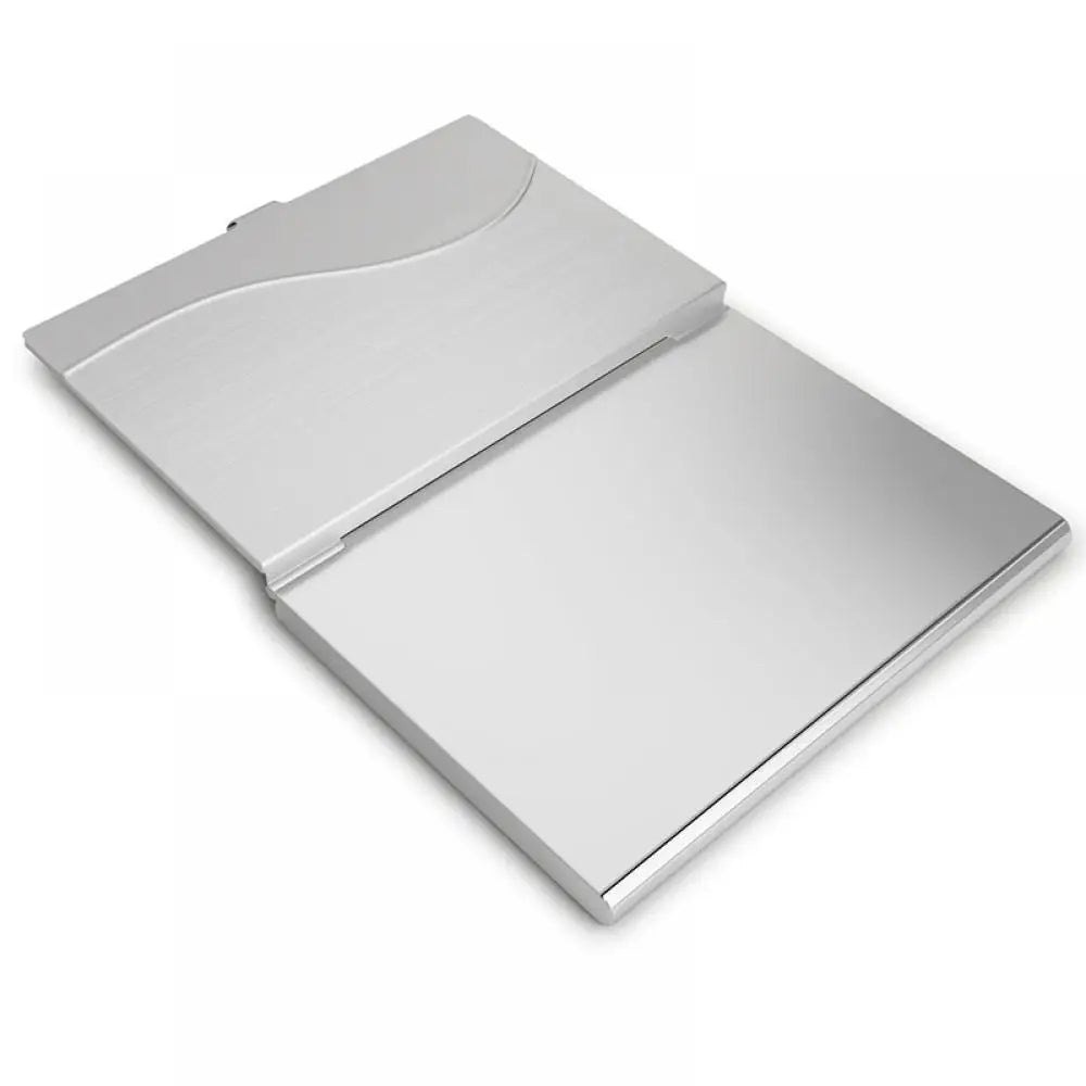 2022 New Waterproof Stainless Steel Business ID Credit Card Holder Luxury Silver Aluminium Case Cover Unisex Card Wallet
