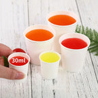 200Pcs 30/60/120/200ml Disposable Paper Cup Thickened Solid Color Paper Coffee Cup Multisize Food Grade Tasting Cup