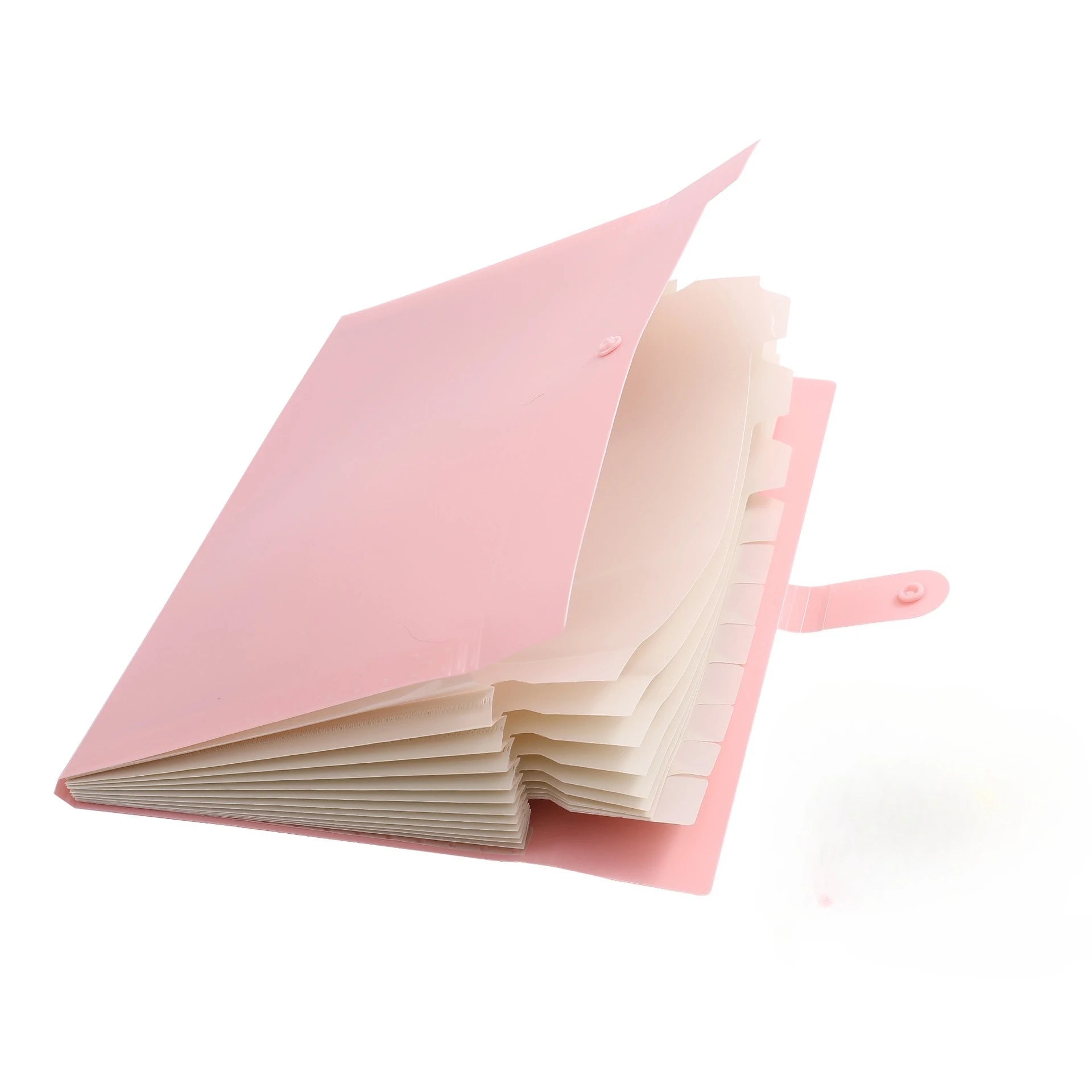 Accordion Folder A4 with 12 Compartments Folders with Macaron Color Labels Portable File Organization Suitable for School Use