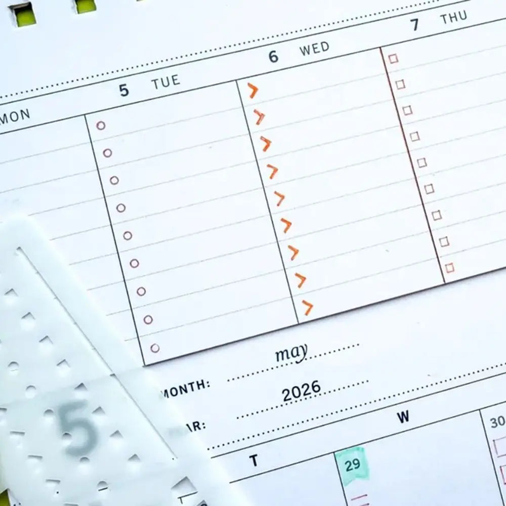 Manual Templates for Planning Calendar Reusable Dot Grid Handmade Flexible Record Template Transparent Flexible Journal Stencils