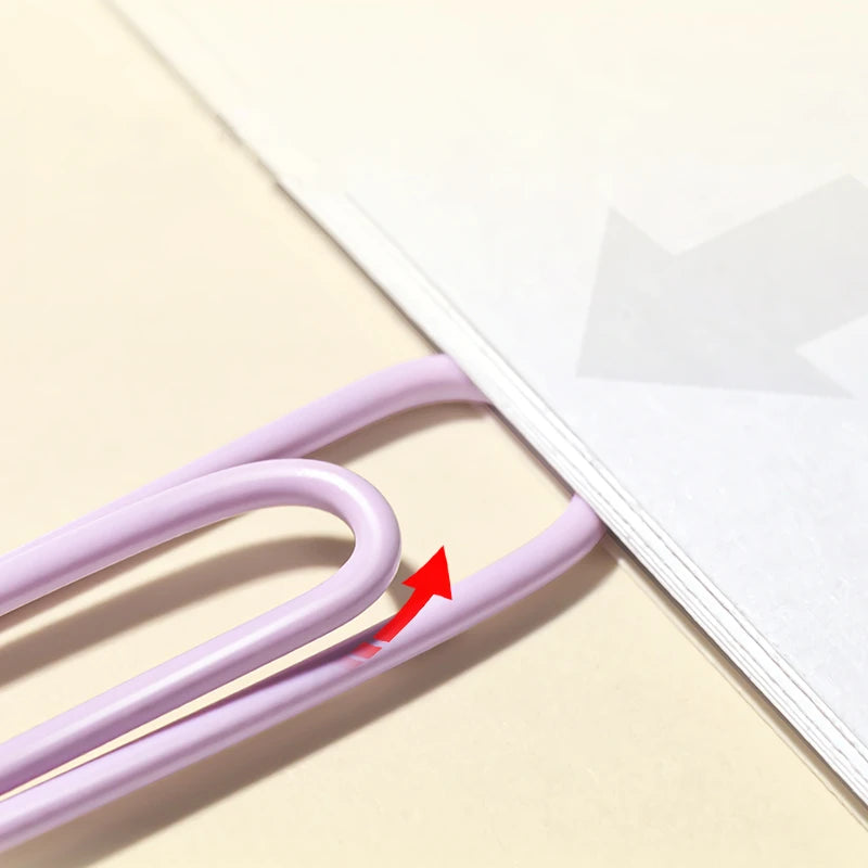 DELI Macaron Color Paper Clips 100pcs Round Shape Decorative Clip Pastel Office Supplies for School Document Organization
