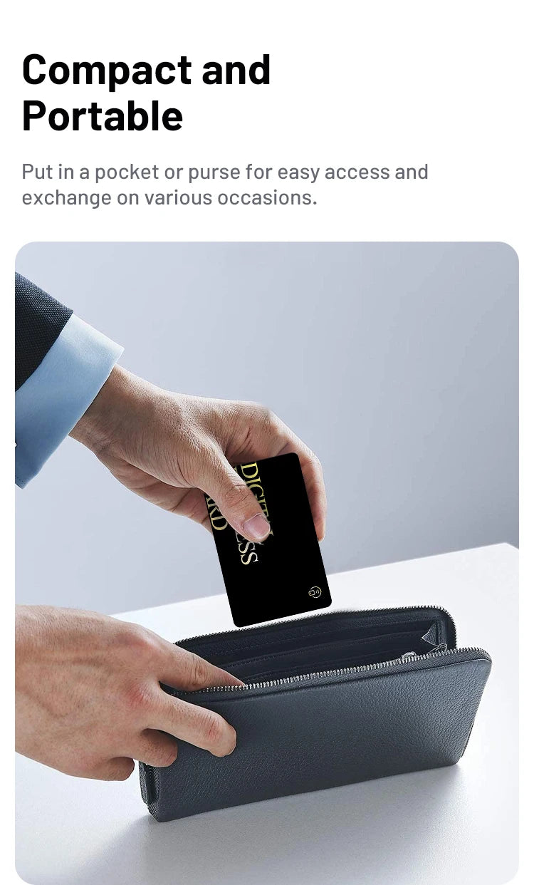 Digital Business NFC Contactless Social Recognition Card NFC Business Card Fast Reading Ntag 215 NFC Card