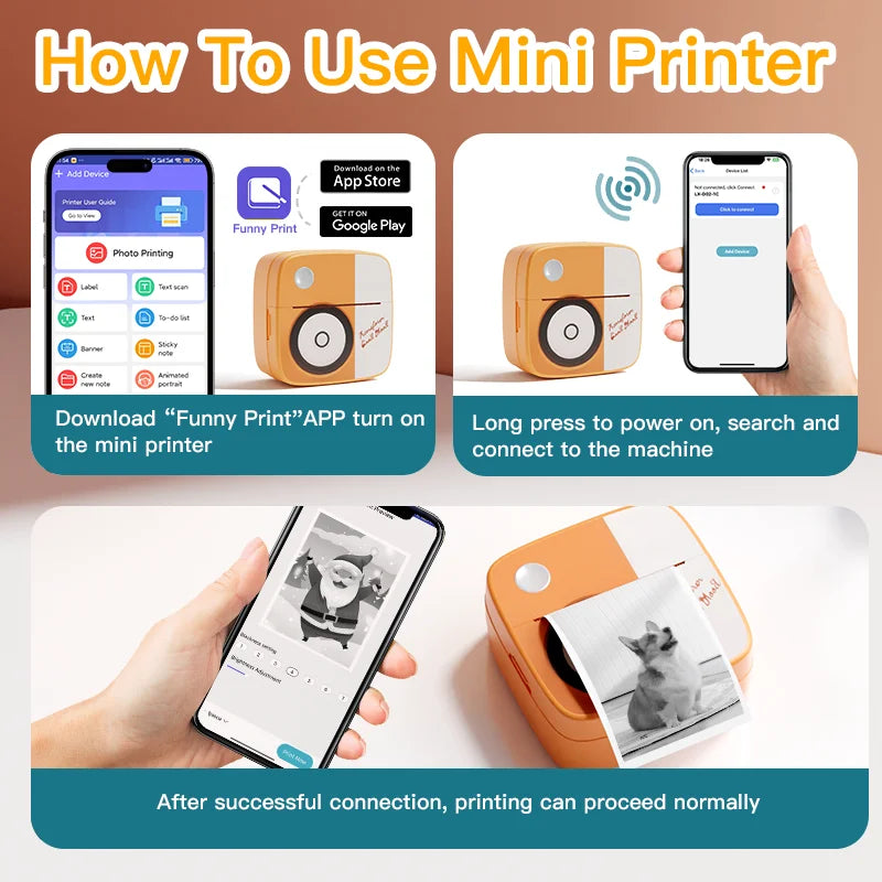 New Photo Printing Machine D2 Mini Printers Thermal Paper Stickers Paper Printer Label Sticker Printer Label Maker Printer