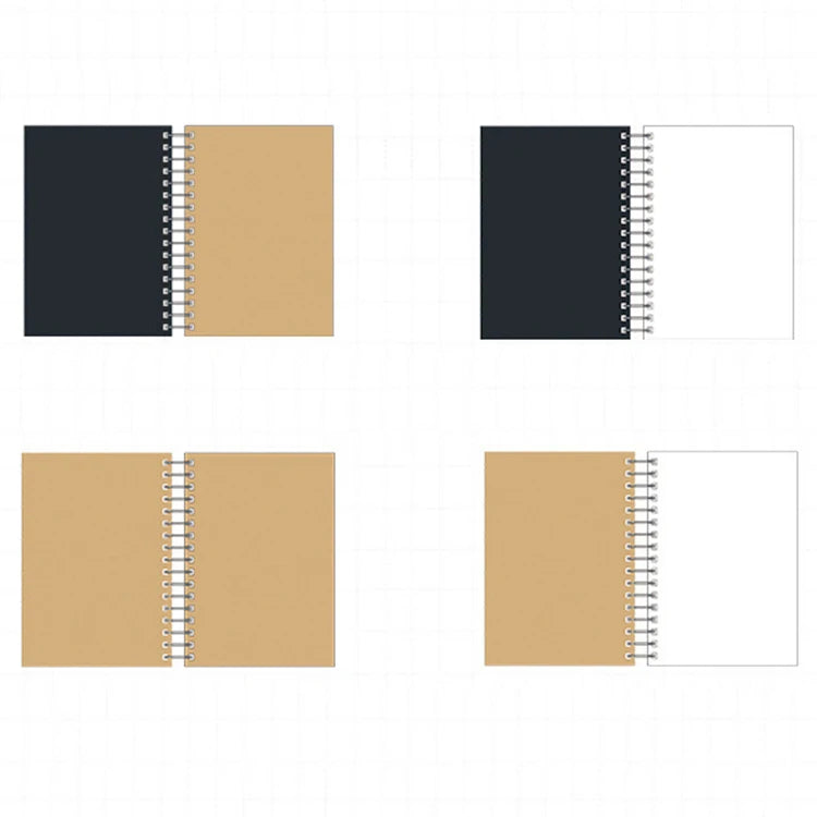 A5/A6 Spiral Sketchbook Blank Notebook 50 Sheets Kraft Paper Hardcover for Students Graffiti/Painting School Stationery Supplies
