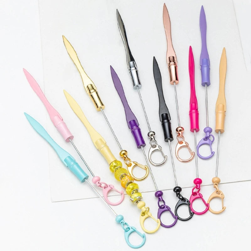 Beadable Letter Opener Metal Letter Opener with Keychain Clip, Beadable Envelope Opener Gift for Student Teacher 896C