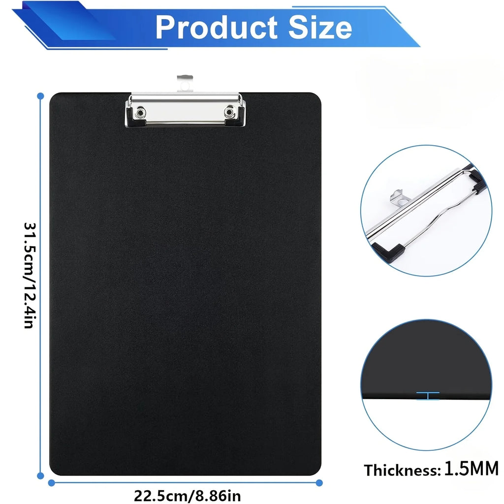 1/2pcs A4 Clipboard, Clipboard Folder, Writing Board with Binder Clip, Metal Clip, Suitable for Notes, Documents, and Drawings