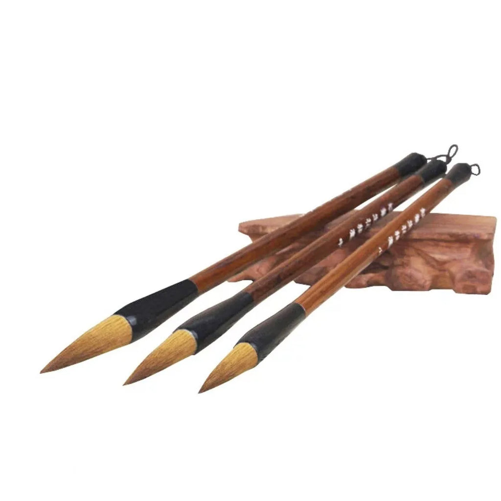 10PCS Traditional Chinese Writing Brush White Clouds Writing Pen Calligraphy Supplies Bamboo Wolf's Hair Writing Brush