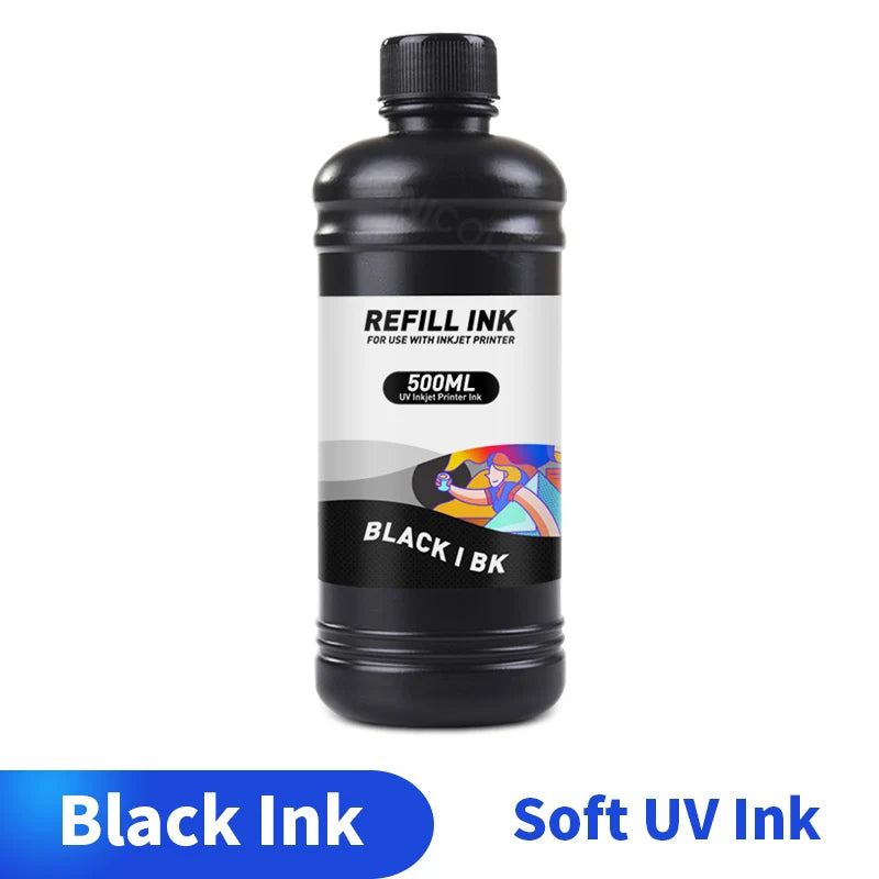 HINICOLE 500ml LED UV Ink 1000ml For Epson L800 L805 L1800 R280 R290 R330 1390 1400 1410 For DX5 DX6 DX7 Universal UV Printer