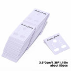 50pcs/lot 3.5x3cm Plastic Earrings Packing Cards Display Card for DIY Jewelry Earring Studs Retail Price Tag Earring Post Holder