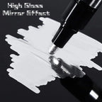 5/1pcs Chrome Pen Marker Mirror Waterproof Paint Repair For Rock Ceramic Glass Metallic Gold/Silver 2mm Nib