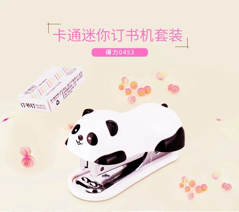Cute Little Animals Panda Stapler Set Escolar Papelaria School Office Supply Student Prize Birthday Gift