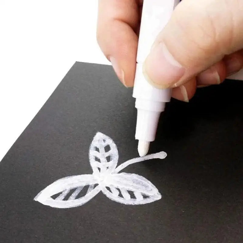 3pcs White Paint Pen Paint Markers Waterproof Car Tyre Oil-Based Paint Pen Set Quick Dry And Permanent