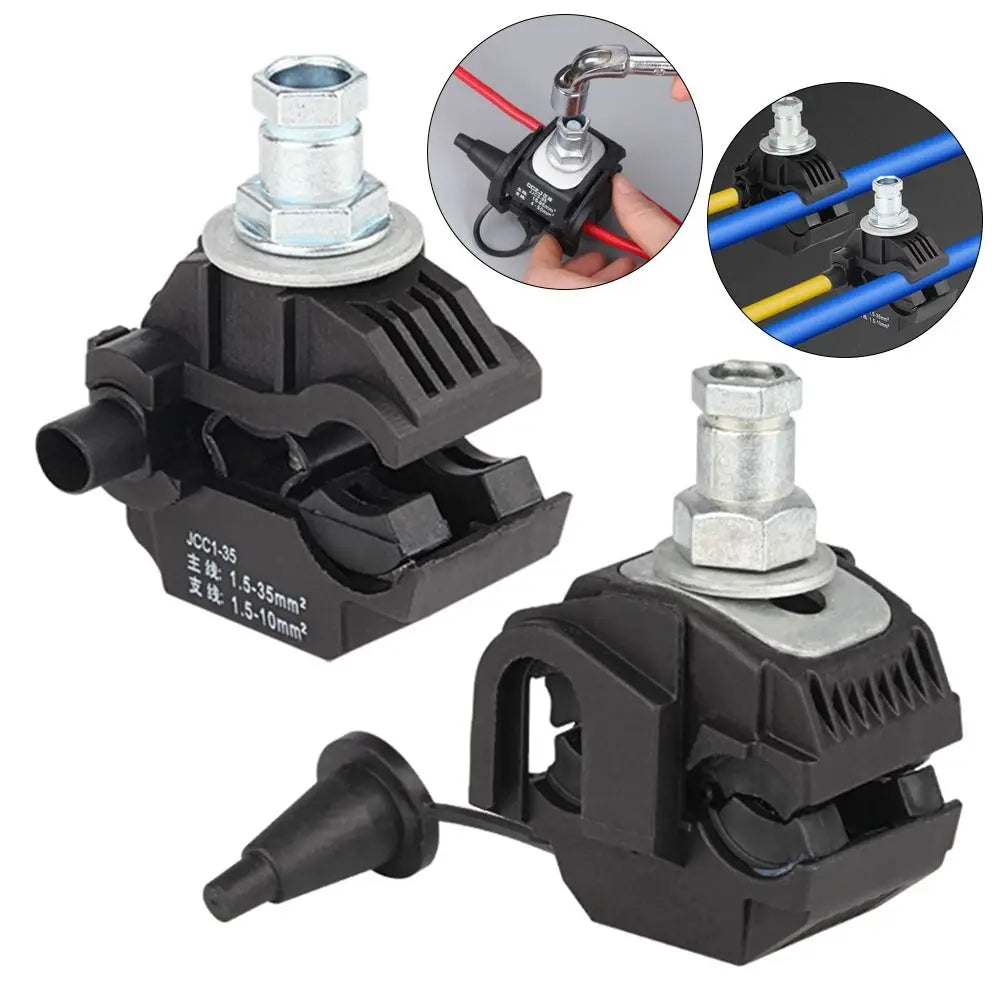 New 63A/75A Insulation Piercing Connector No-Peeling Cable Cable Clips T Shape Wiring Accessories Piercing Connector Clamp