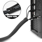 3/1PCS Zipper Cable Sleeve Reusable Cord Organizer Cable Management Protector for Computer TV Wire Cord Organizers 50cm