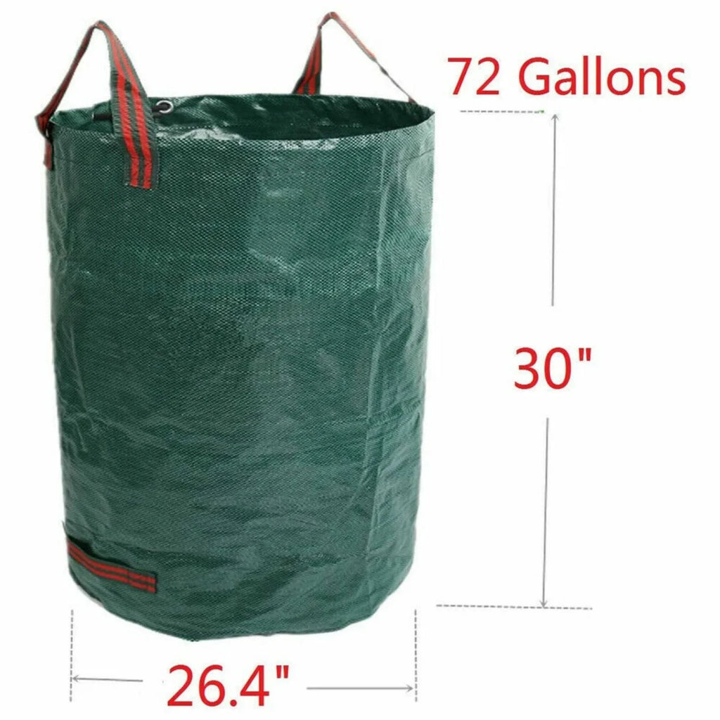 1/2/3 Pack Reusable Garden Waste Bags 72 Gallon Yard Leaf Lawn Trash Waste Bags