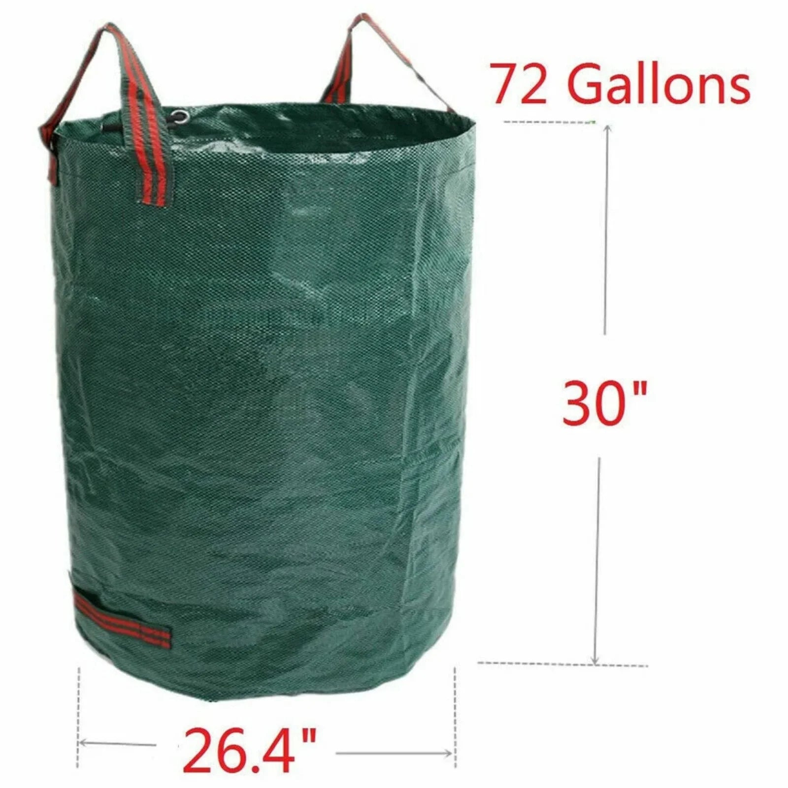 1/2/3 Pack Reusable Garden Waste Bags 72 Gallon Yard Leaf Lawn Trash Waste Bags