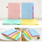 Classic 5-Page Accordion File Folders A4 Document Storage Bags Plastic Material Test Roll Holder Durable Expanding Folders