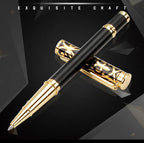 High Quality Luxury Metal Gel Pen Sculpture Pattern Roller Pen Office School Stationary Pen Customized Logo Name Gift