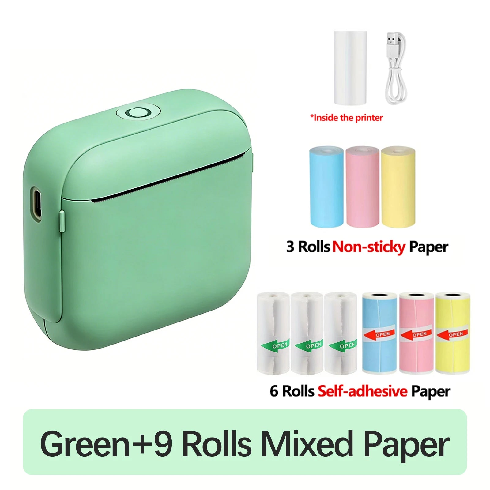X6 Mini Portable Printer No Ink Bluetooth Thermal Printer For Photo Journal Notes Memo List Tag Sticker Label Printing Maker