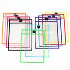Waterproof Document Storage Pouch Reusable Dry Erasable File Bag Kids Transparent Diy Pockets Hanging File For Teaching Supplies