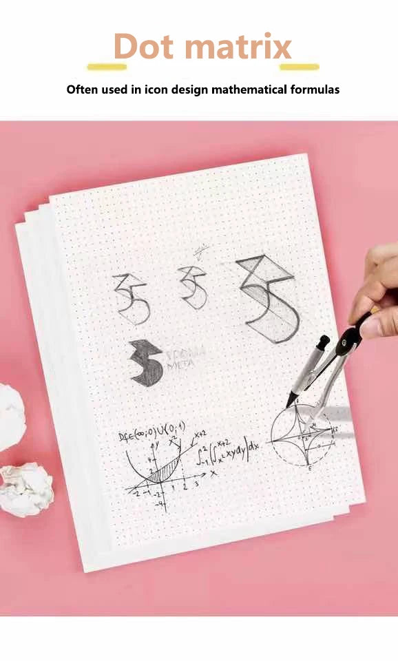 Graph Dot Grid Squared Drafting Paper Notepad 40 Sheets Computation Pads Engineering Math Student School Office Writing Drawing