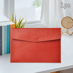 WQN-1PC PU Leather Document Bag A5, Wear-Resistant, Large Capacity, Waterproof, Suitable for Office and School Document Storage