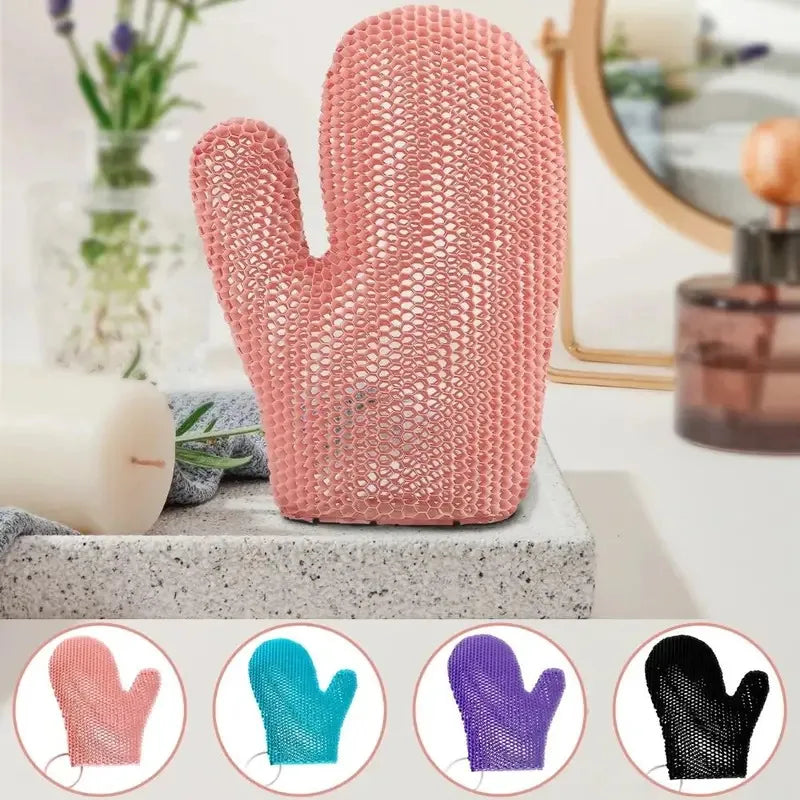 New Honeycomb TPU Exfoliating Shower Glove - Quick-Drying Body Scrubber Sponge for Bathroom