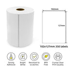 4" X 5" Direct Thermal Shipping & Multipurpose Labels 102 mm X 127 mm 350 labels per roll