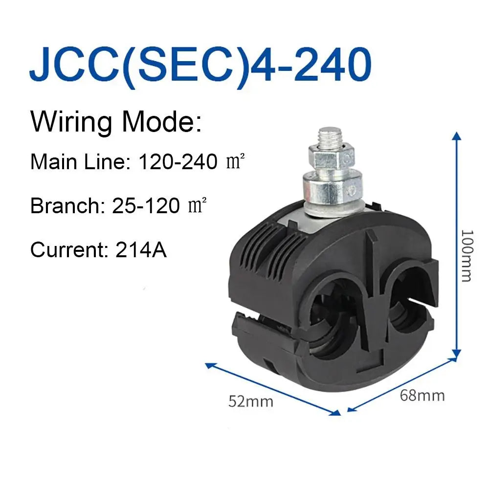 New 63A/75A Insulation Piercing Connector No-Peeling Cable Cable Clips T Shape Wiring Accessories Piercing Connector Clamp
