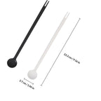 2Pcs Multi-Functional Plastic Kitchen Spoon Long Handle Seasoning Powder Coffee Stirring Mixing Spoon Dual-End for Condiments