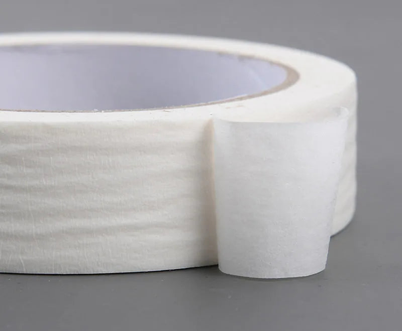 Masking Tape White Color  Sealing Self Adhesive Tape Car Painting Shelter Decoration Paper Tape Waterproof 20m / roll