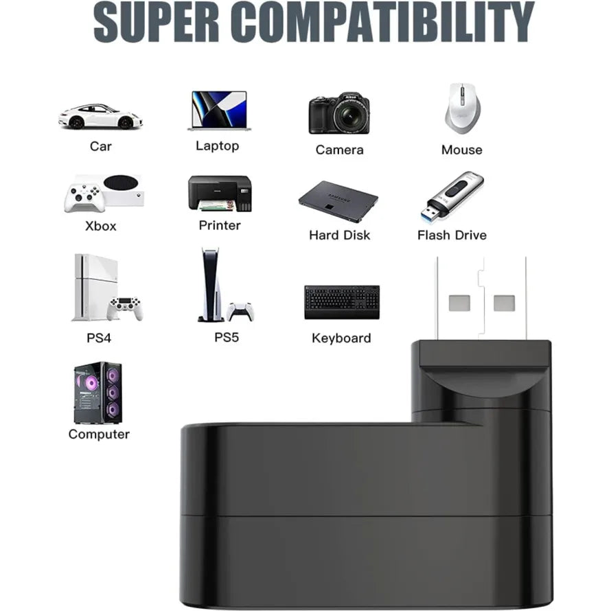 3 in 1 USB HUB 180° Rotatable USB 2.0 HUB 3 Port Multiple USB Splitter Expander For Computer Laptop MacBook U Disk Data Transfer