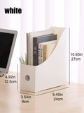 Plastic Desktop File Organizer, Student Office Document Bookends Shelf Adjustable Bookshelf Storage Box for Home School Supplies
