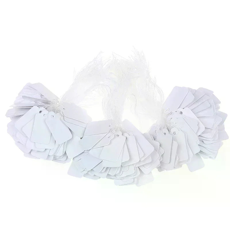 300Pcs label tie string strung ticket jewelry merchandise display price tags