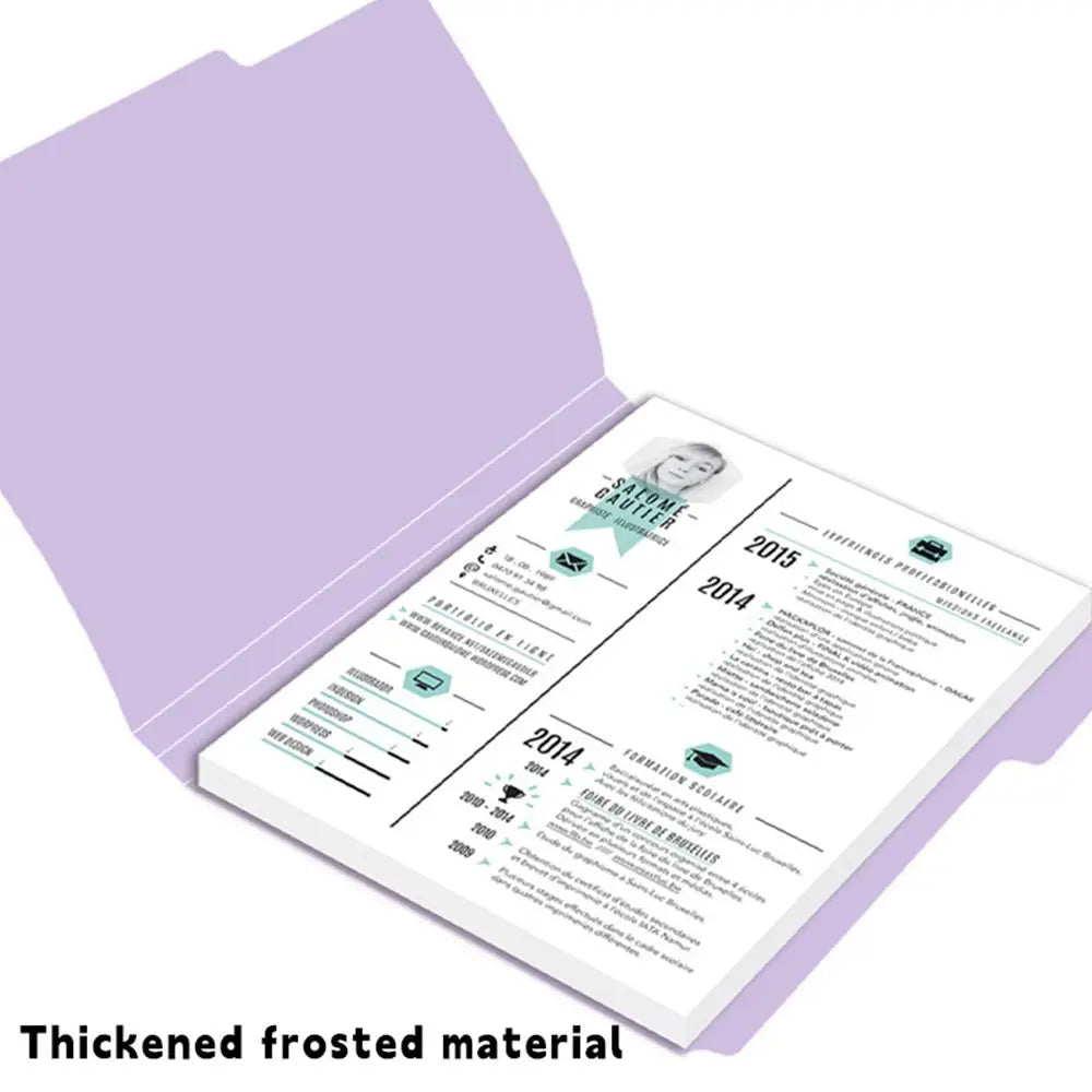 6PCS/Set PP A4 File Folder Colored with Category Index Stickers Doucument Storage Folders Multifunctional Manila Folder
