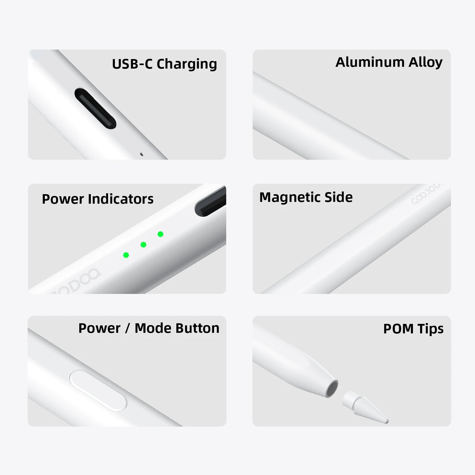 GOOJODOQ Ai07 Stylus Pen For Apple Pencil Ai Read/Write/Draw Tilt-sensitive Palm Rejection USB-C Fast Charge for ipad 2018-2025